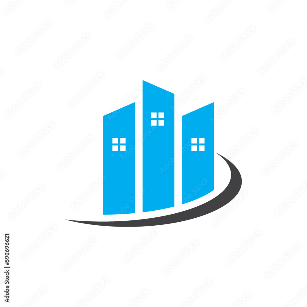 business building concept logo and icon design. business building concept logo and icon design.