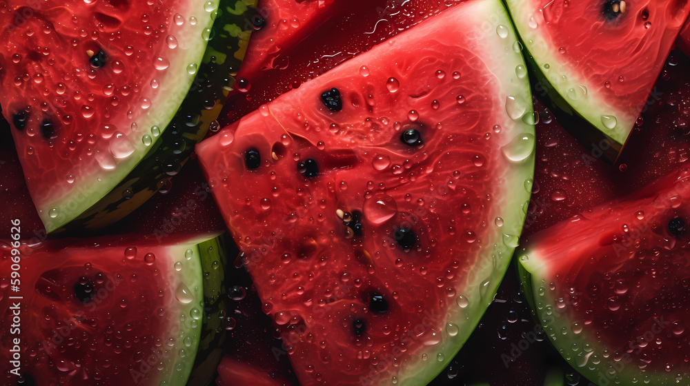 Water Droplets on Luscious Fruits. A Stunning Display of Natural Beauty Created with Generative AI Water Droplets on Luscious Fruits. A Stunning Display of Natural Beauty Created with Generative AI