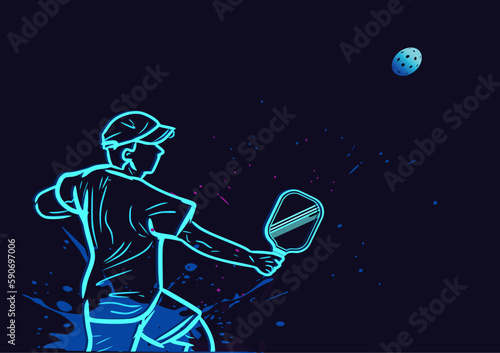 Attractive editable vector pickleball background design great for your design resources print and others	