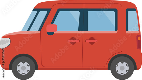 赤い自動車_ベクターイラスト