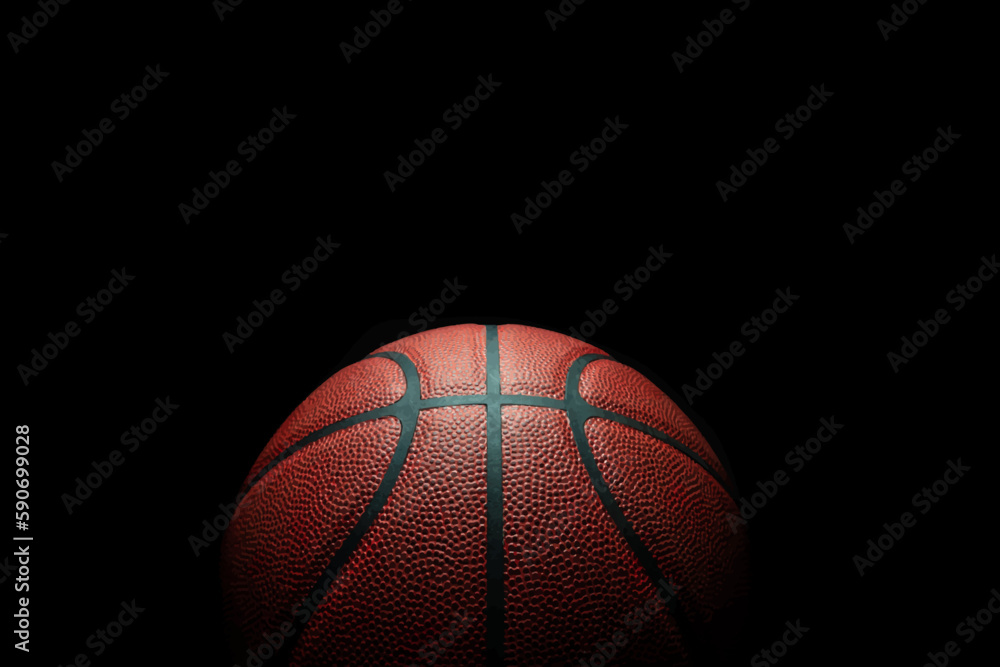 Basketball ball realistic basketball championship dark background Eps 10 Vector