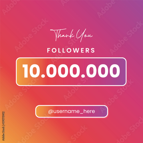 thank you 10m followers 10m followers social media post template