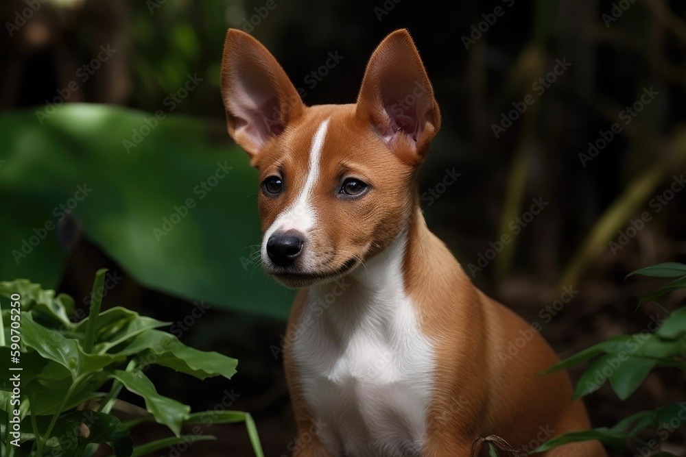 Basenji Puppy. Generative AI Basenji Puppy. Generative AI