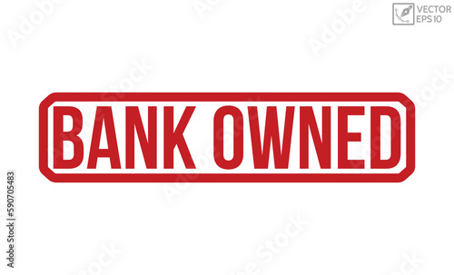 Bank owned rubber stamp vector illustration on white background.