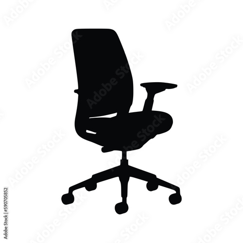 Nice Office chairs silhouettes vector Design.