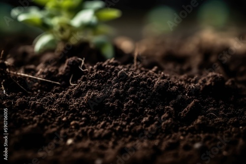 Black Soil With Rich Organic Content. Generative AI