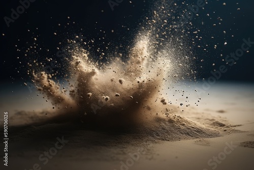 Dust Particles Floating In The Air. Generative AI