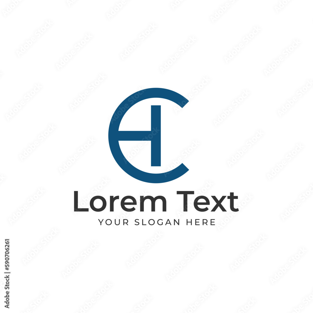 CH or HC letter mark abstract vector logo design template - Icon design CH or HC letter mark abstract vector logo design template - Icon design