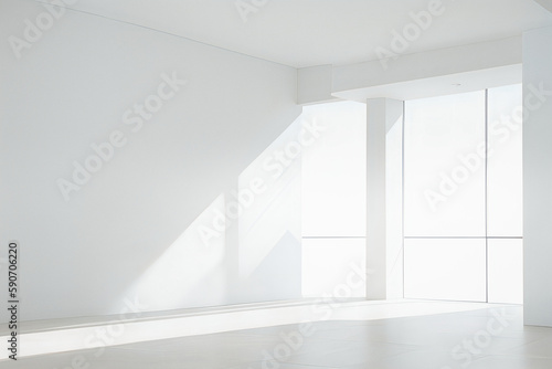 Abstract white studio background for product presentation. 