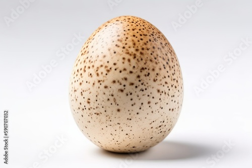 Ostrich Egg On White Background. Generative AI