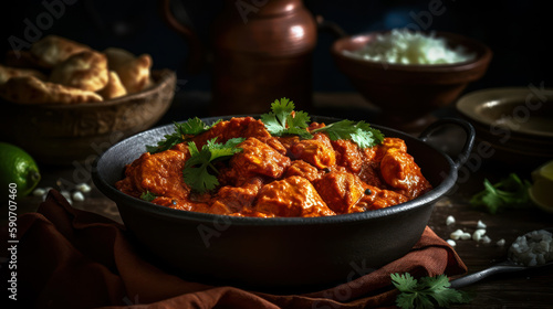 Savor the Juicy and Flavorful Chicken Tandoori  food photography. Generative AI