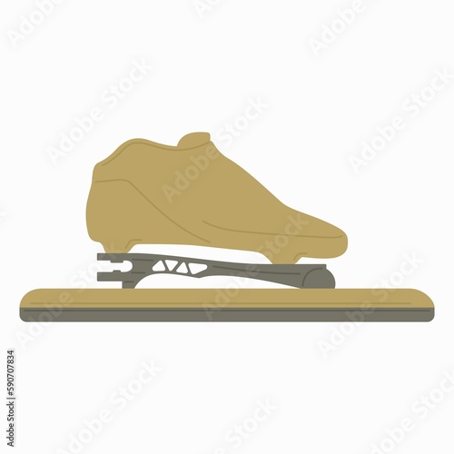 Ice clap skate boot for speed skating sport