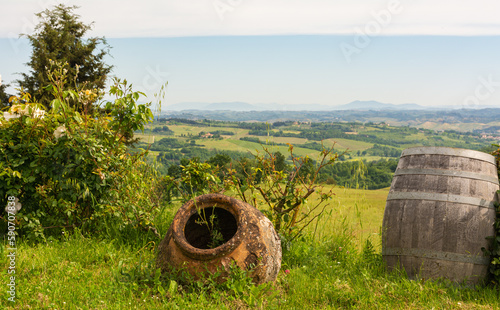 Tuscany landscape at spring season - Gambassi Terme, Firenze province, Tuscany region - central Italy, Europe photo