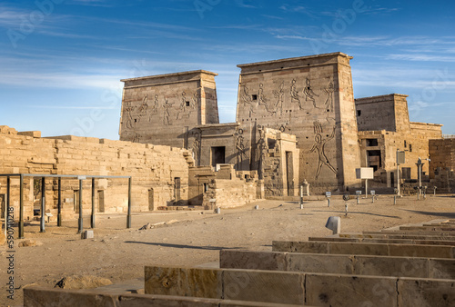 The Philae temple on Agilkia island, Egypt photo