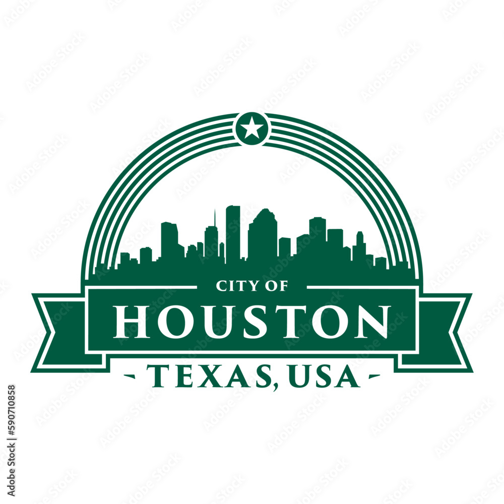 Houston, Texas logo. Vector and illustration.