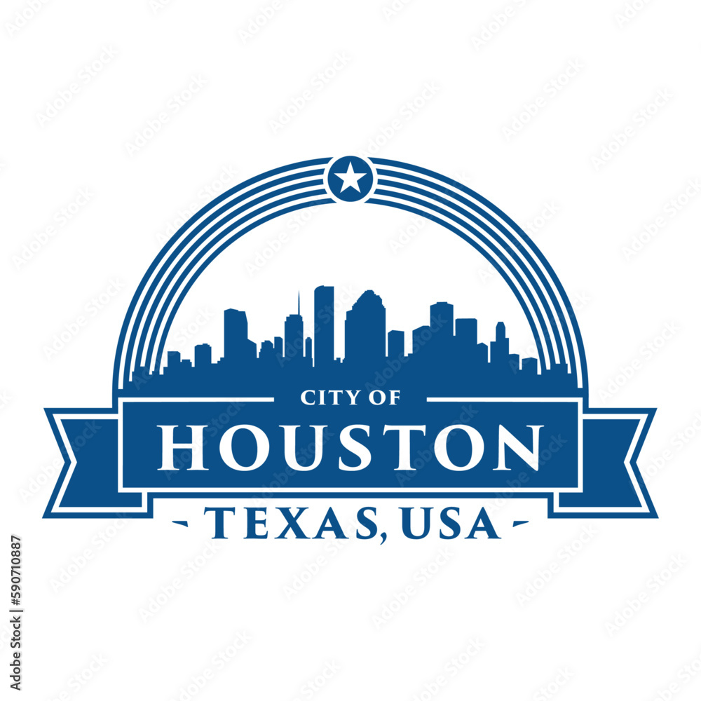 Fototapeta premium Houston, Texas logo. Vector and illustration.