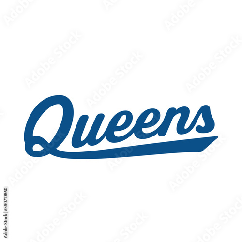 Canvas Print Queens lettering design