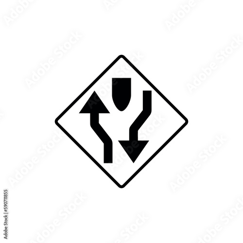 Free Download Black and White Traffic Sign Street Sign Icon Vector Template - GFXLoad