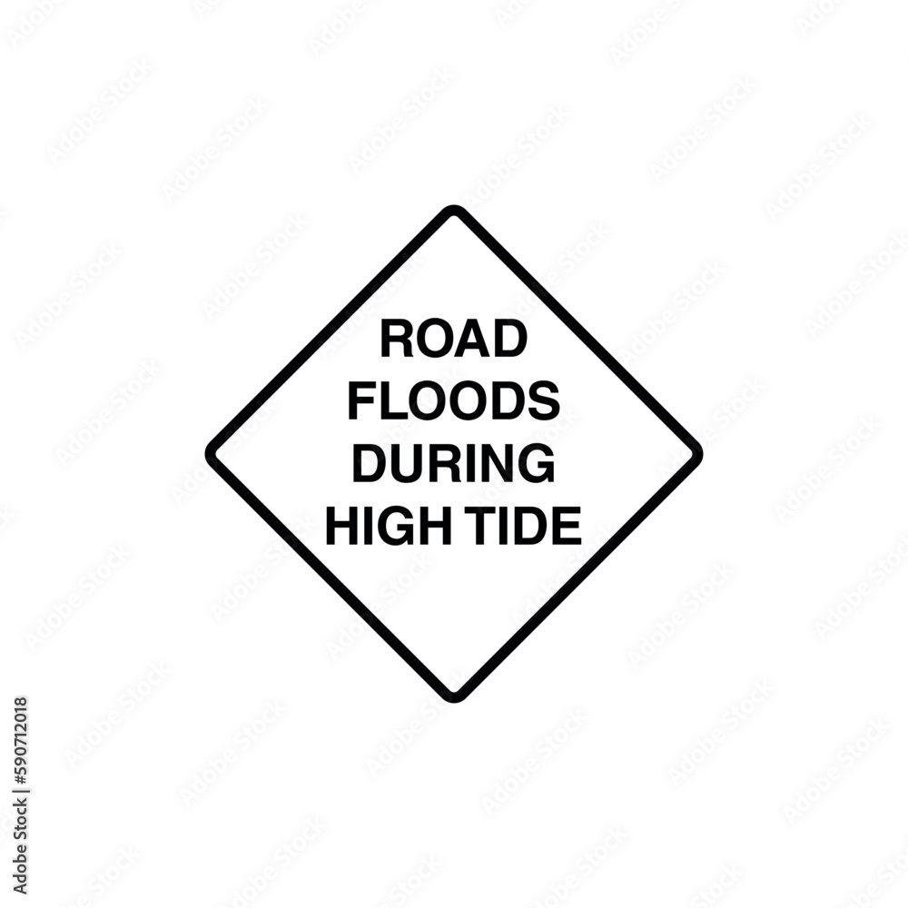 Obraz premium Black and White Color Traffic Sign Street Sign Icon Vector Template