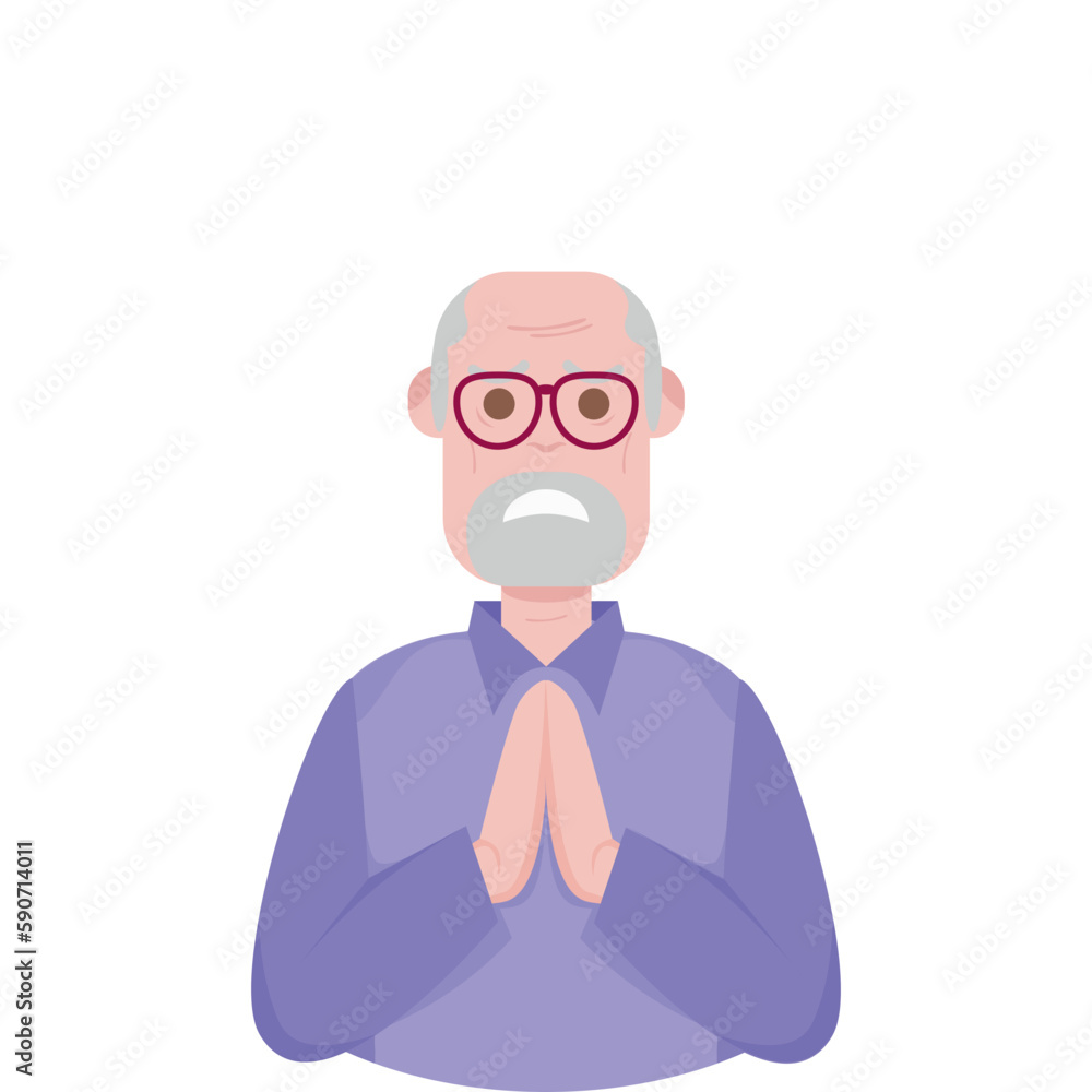 The Elderly Grandfather Lonely Alone Sad Worry Old Man The Elderly Grandfather Lonely Alone Sad Worry Old Man