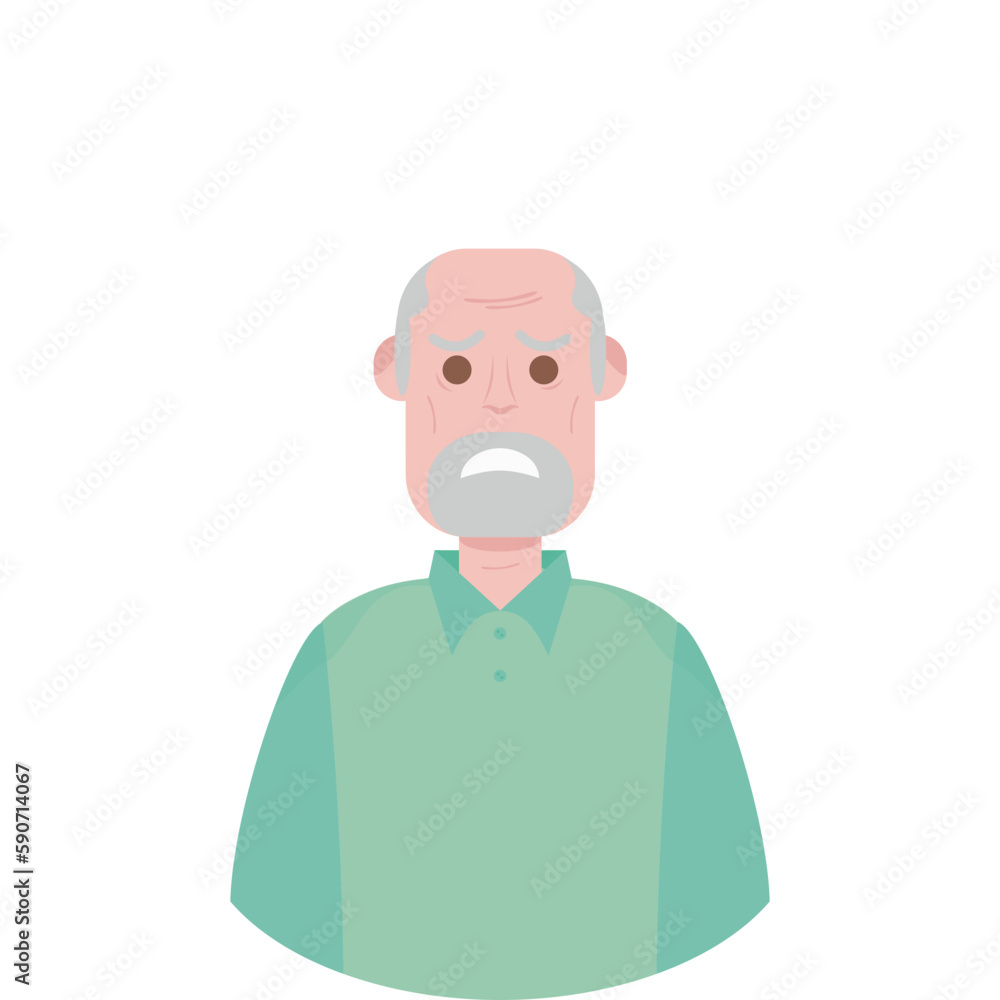 The Elderly Grandfather Lonely Alone Sad Worry Old Man The Elderly Grandfather Lonely Alone Sad Worry Old Man