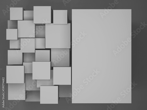 3d white abstract background - render illustration