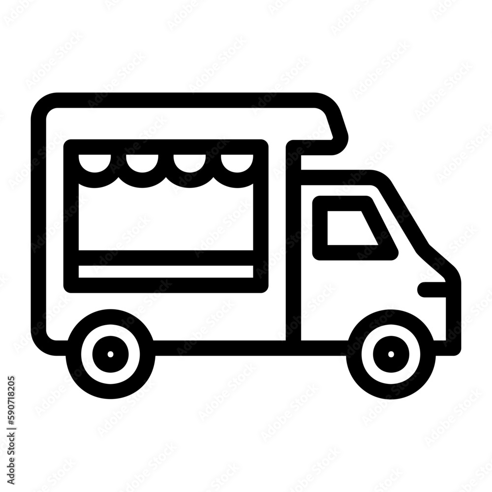 food truck line icon