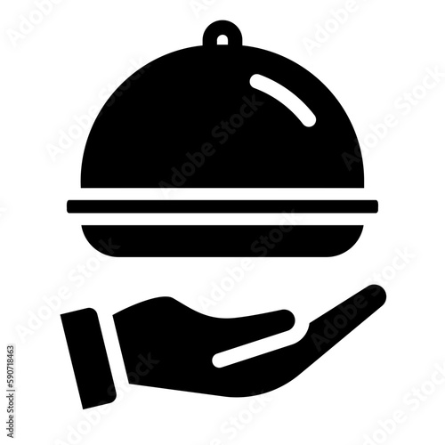 waiter glyph icon
