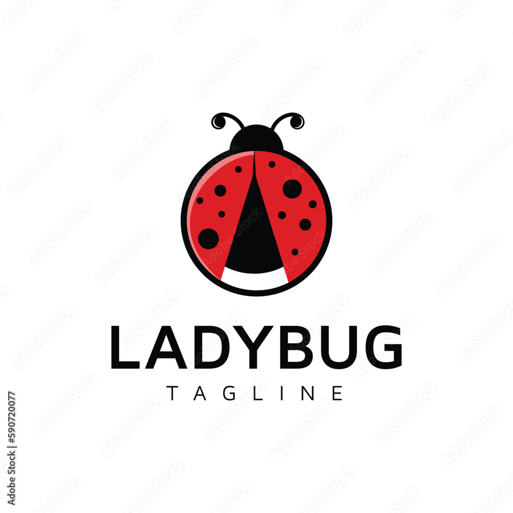 Ladybug logo on white background Ladybug logo on white background