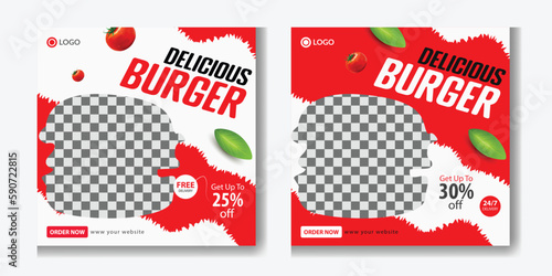 Food menu banner social media post template