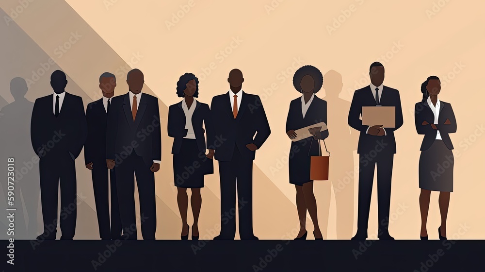 African American legal professionals are leaders in the fight for justice and equity, advocating for marginalized and oppressed communities through their expertise in law and policy. Generated by AI.