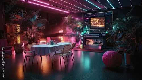 Transport yourself to the heyday of disco with this ultrarealistic 8k experience. Generated by AI.