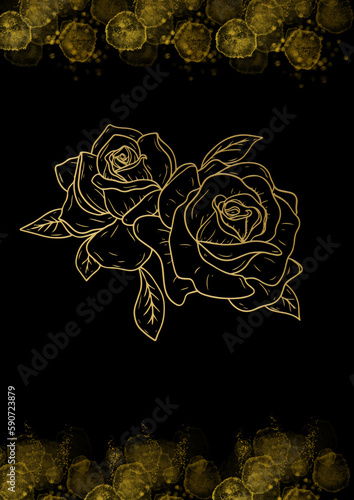 floral background with roses