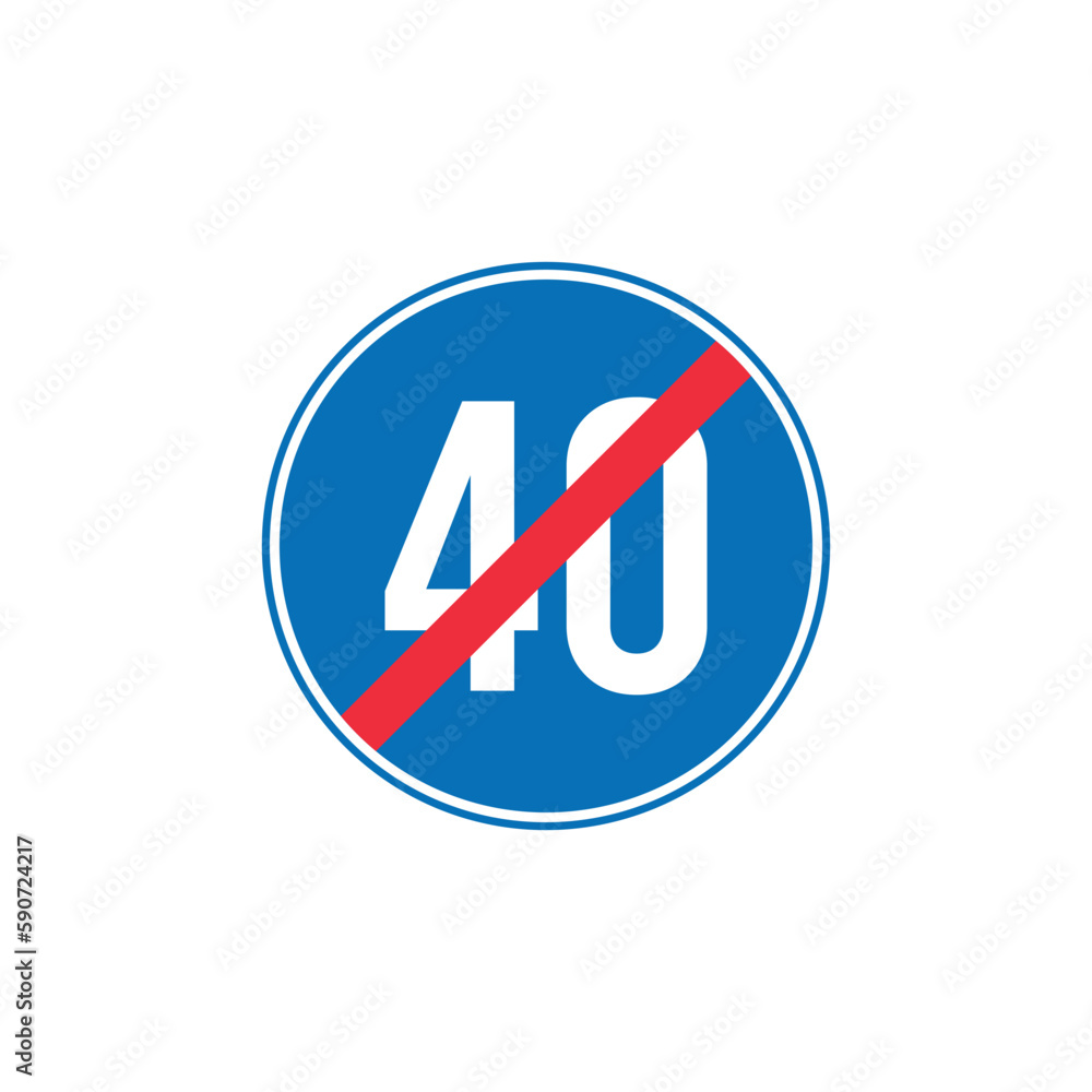 Circle Blue Mandatory, Regulatory Road Sign Vector Template Circle Blue Mandatory, Regulatory Road Sign Vector Template
