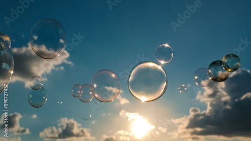 bubbles and sky