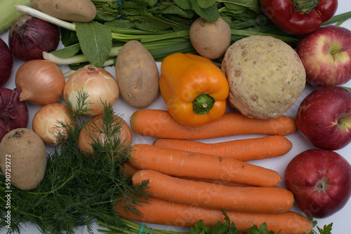 Kolorowe, świeże warzywa w ujęciu makro