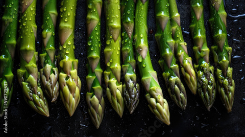 Asparagus, adorned with gli...