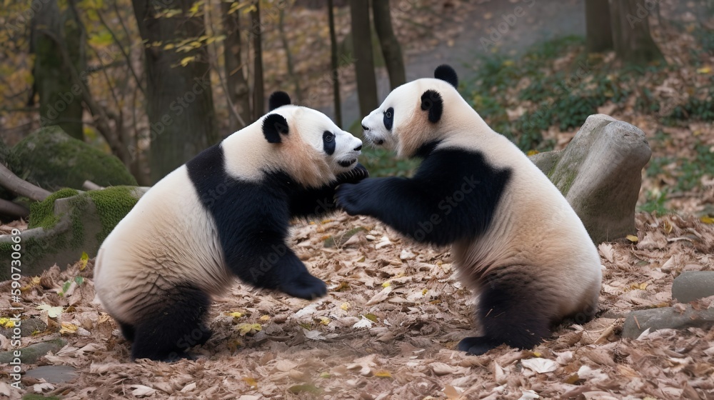 Fototapeta premium Panda Pals