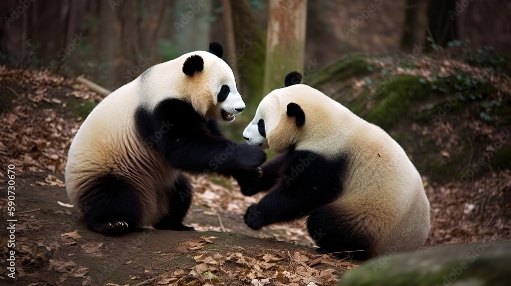 Fototapeta premium Panda Pals