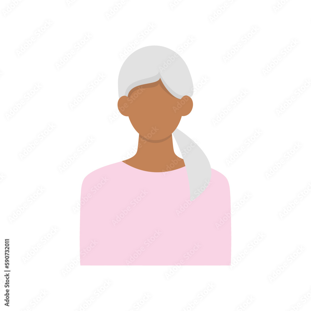 Faceless female avatar. Latin American vector illustration. EPS 10 Faceless female avatar. Latin American vector illustration. EPS 10