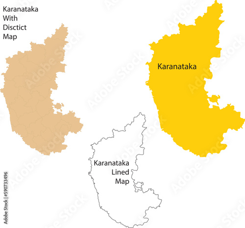 Karnataka topographic map  Karnataka contour map  Karnataka outline  Karnataka blank map  Karnataka political map