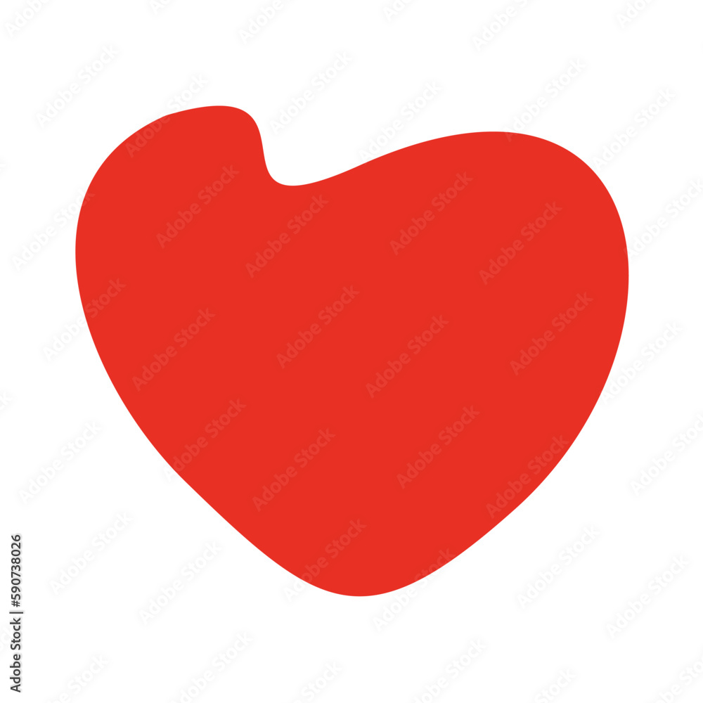 Heart icon. Love symbol. Flat style. Red on white background. Suitable for designs of affection, love, heart, peace, tenderness etc Heart icon. Love symbol. Flat style. Red on white background. Suitable for designs of affection, love, heart, peace, tenderness etc