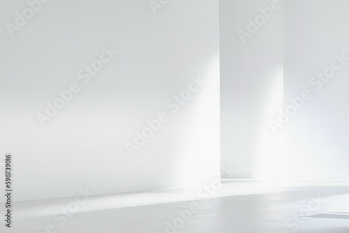 Abstract white studio background for product presentation. 