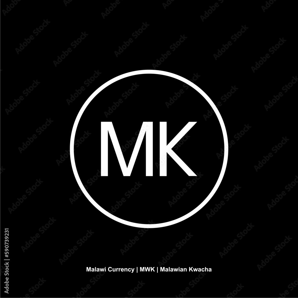 Malawi Currency Symbol, Malawian Kwacha Icon, MWK Sign. Vector Illustration