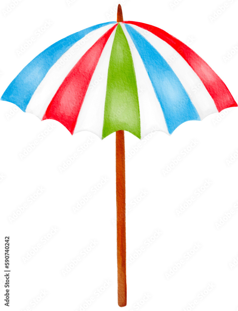 beach umbrella watercolor png