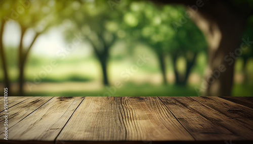 Empty old wooden table background