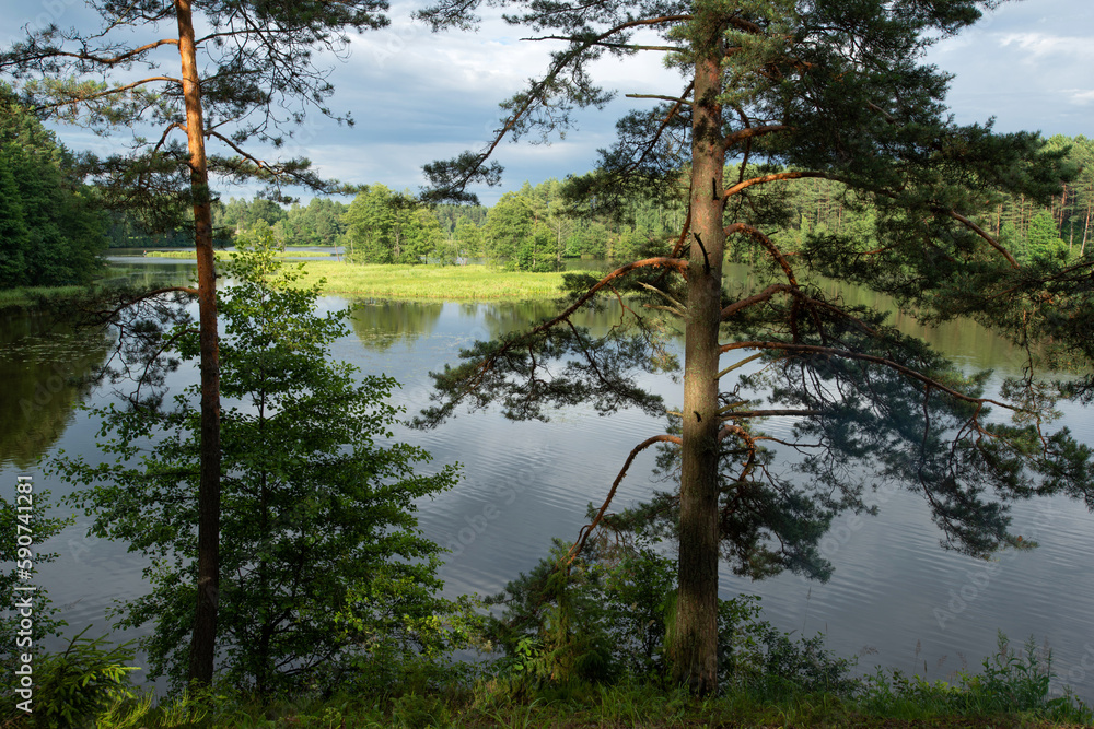 Obraz premium Sunrise on the lake