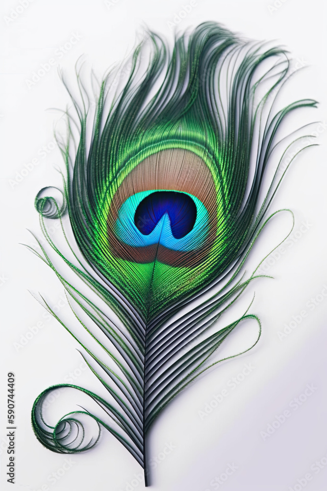 Obraz premium Feathers isolated in white background - AI Generated