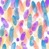 pattern with hearts watercolour print 