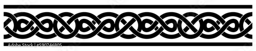 Celtic knit. Printing or stencil making. Drawing a picture on the wall, floor, furniture and textiles. Decorative element. Laser or plotter cutting.